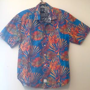 vintage men’s hippy festival short sleeve shirt